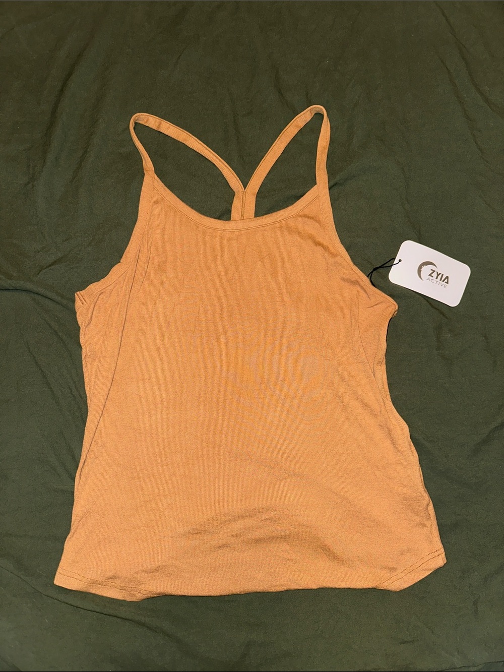 ZYA Active Women's Racerback Tank- Camel